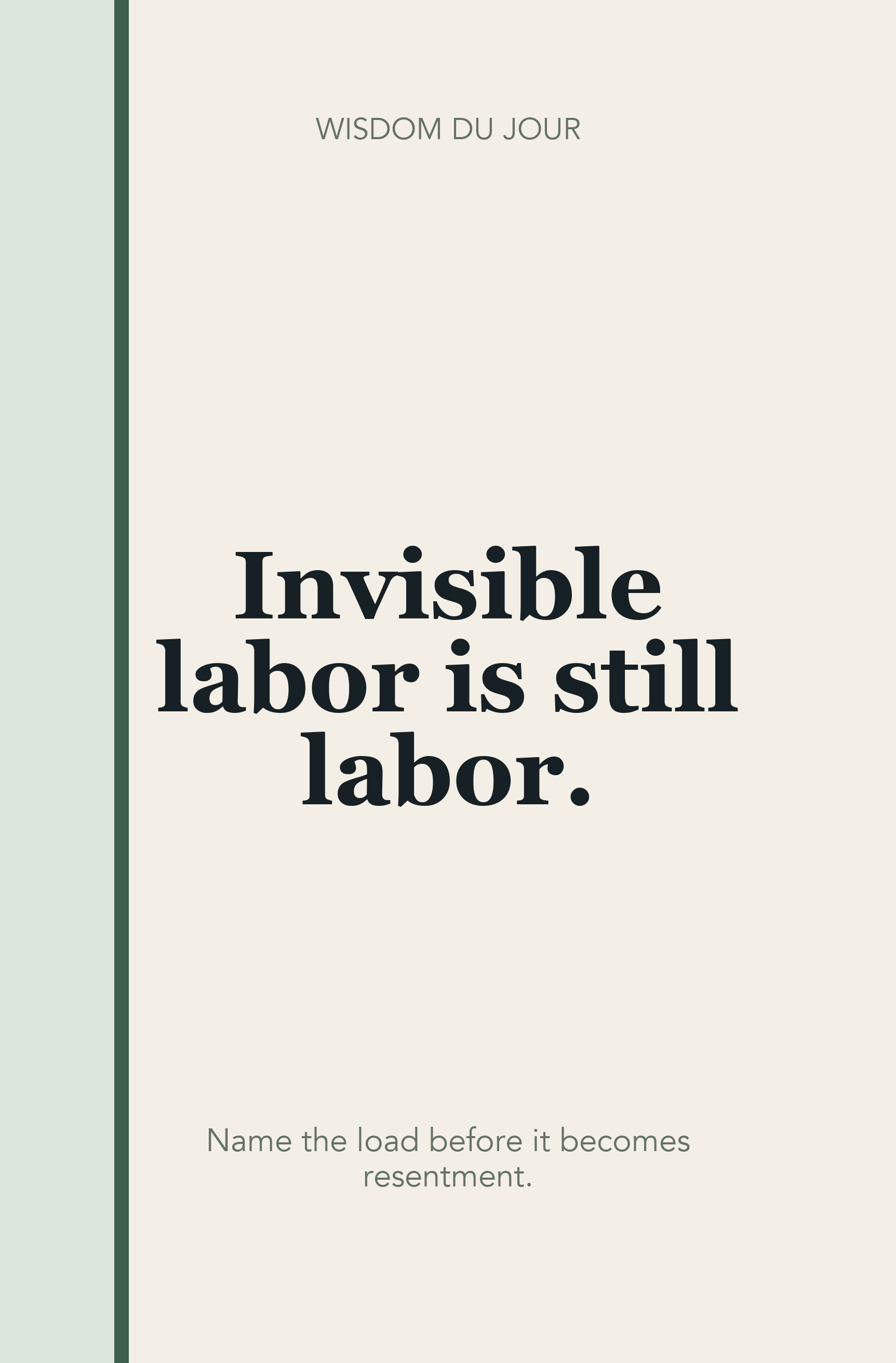 Invisible Labor Reflection Journal cover artwork