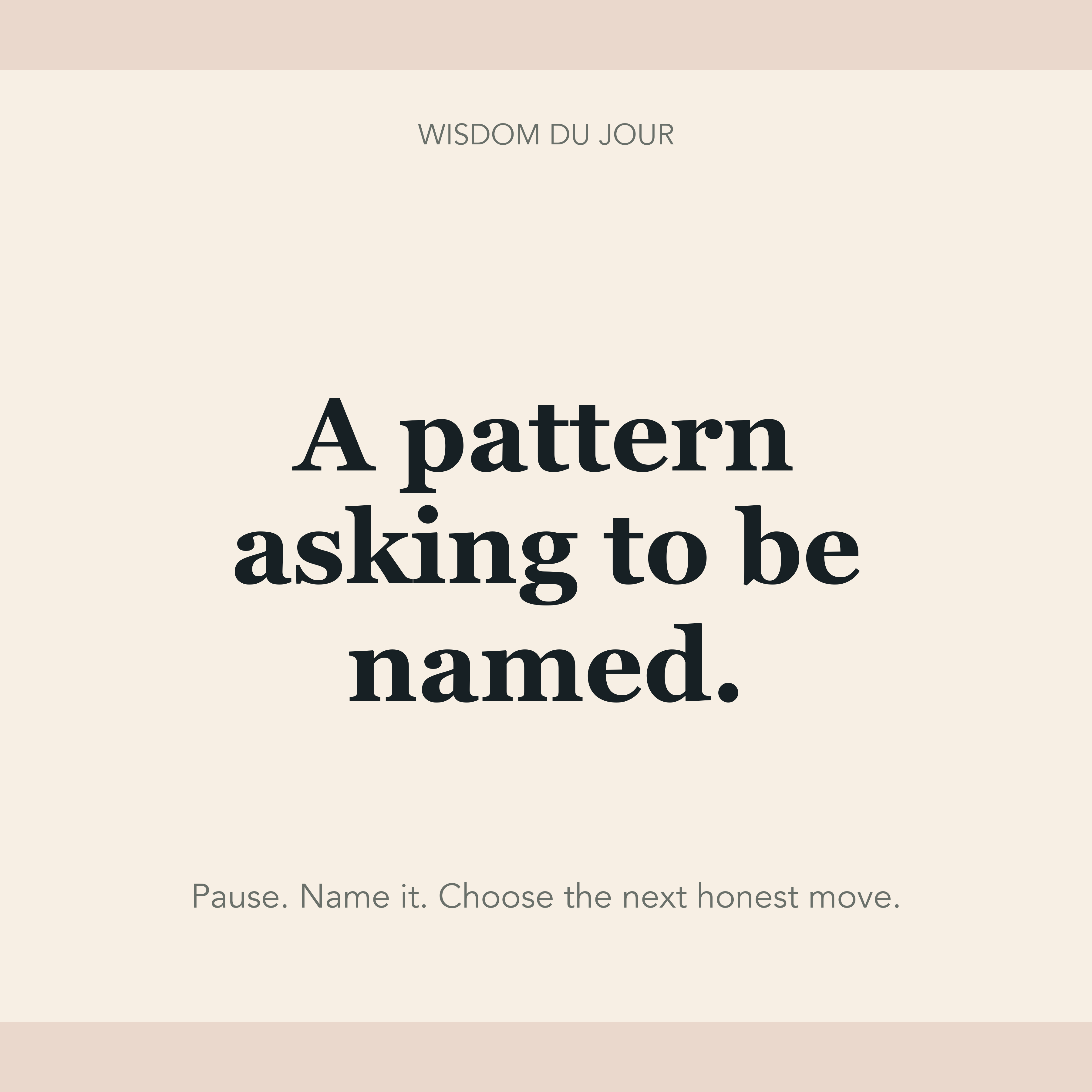 A Pattern Asking To Be Named matte print artwork