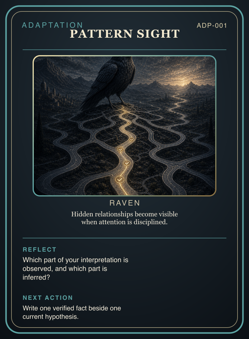 Pattern Sight reflection card